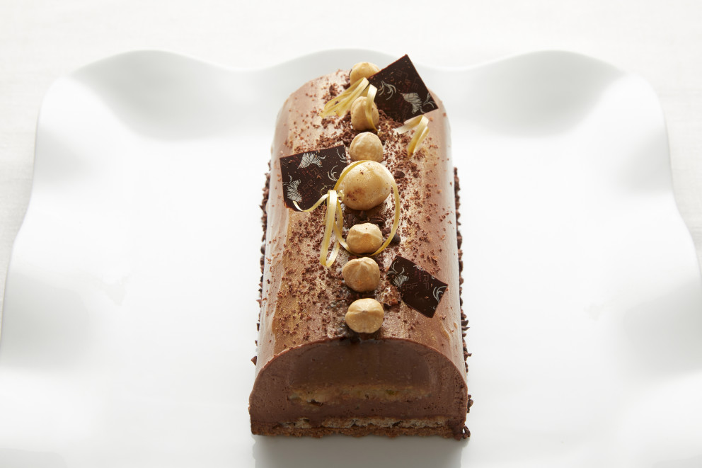 La bûche au chocolats Grands Crus Valrhona